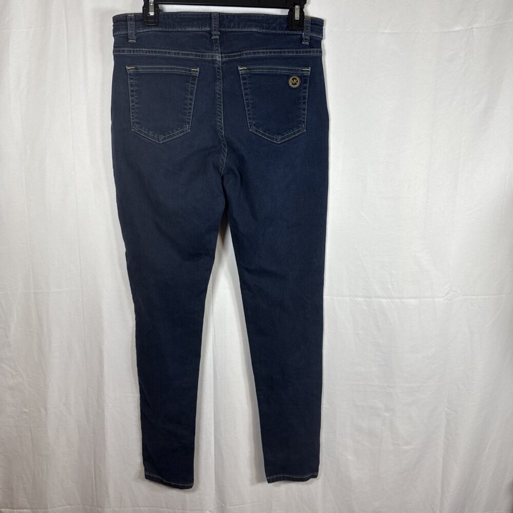 Michael Kors Dark Blue Skinny Jeans Size 10 Preowned - Picture 7 of 13